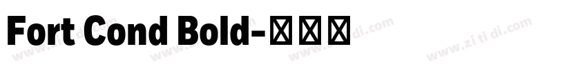 Fort Cond Bold字体转换